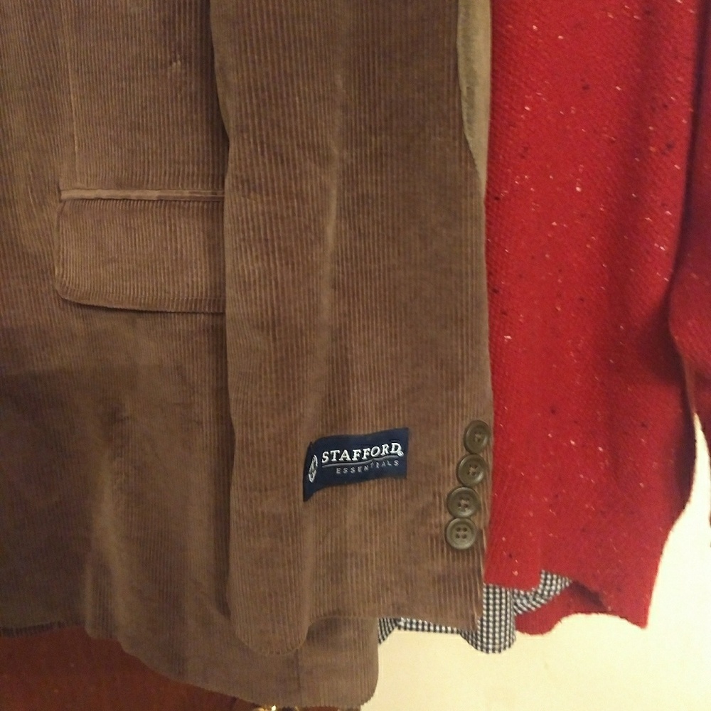 Bold mens branded Stafford blazer, huge comfort